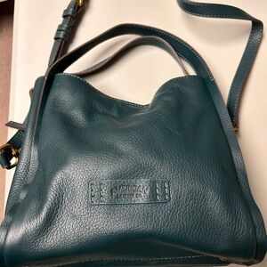American Leather Co. Auburn 2.0 Triple Entry Satchel Shoulder Bag Teal